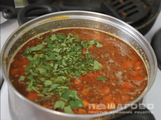 Фото приготовления рецепта: Суп из маша вегетарианский - шаг 5