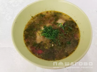 Фото приготовления рецепта: Сытный суп харчо из говядины - шаг 5