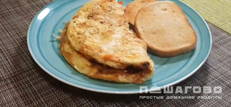 Омлет с креветками