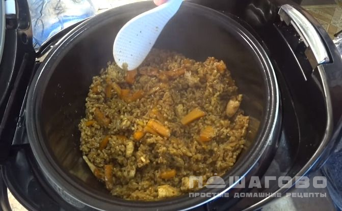 Плов из полбы с курицей