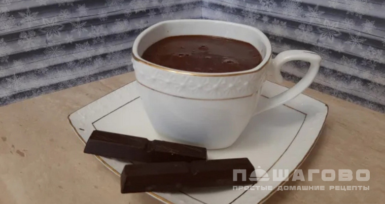 Горячий шоколад из молока, шоколада и какао