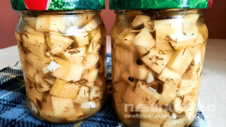 Фото приготовления рецепта: Кабачки как грибы на зиму - шаг 5
