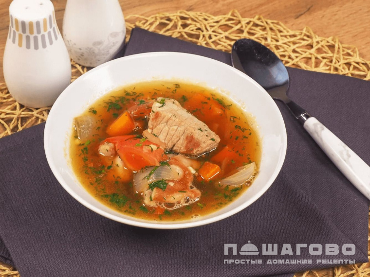 Классическая шурпа из свинины