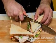 Фото приготовления рецепта: Клаб-сэндвич с курицей - шаг 6
