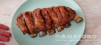 Фото приготовления рецепта: Говяжьи ребра в духовке с горчицей и медом - шаг 7