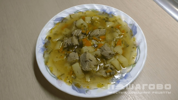 Суп из свинины с картошкой и вермишелью
