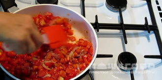 Фото приготовления рецепта: Запеканка с баклажанами - шаг 13