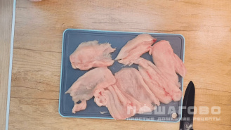 Фото приготовления рецепта: Куриный шницель в кляре - шаг 1