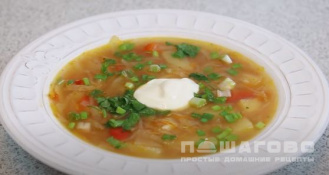 Фото приготовления рецепта: Простой суп щи из свежей капусты - шаг 9