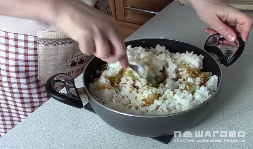 Фото приготовления рецепта: Ленивые голубцы без мяса - шаг 5