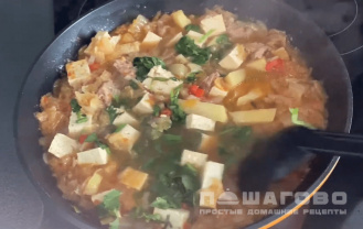 Фото приготовления рецепта: Суп с тофу - шаг 3