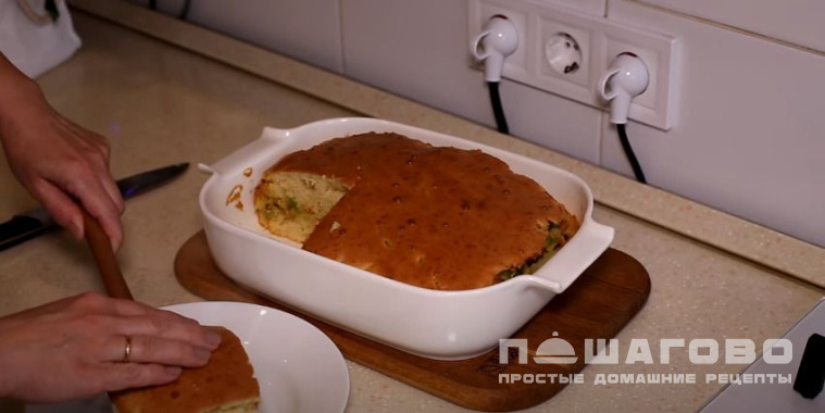 Капустный заливной пирог