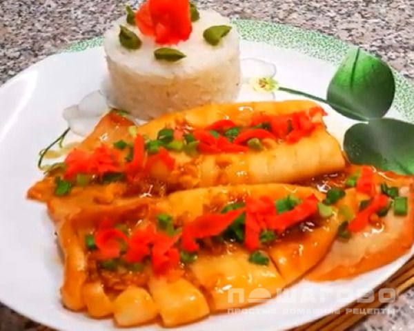 Кальмар на гриле по-корейски