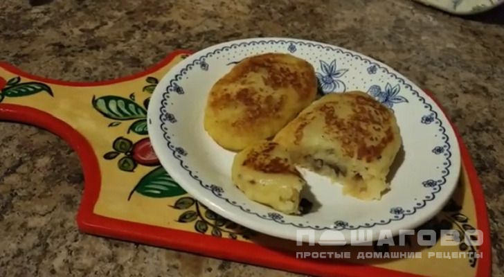 Постные картофельные зразы фаршированные грибами