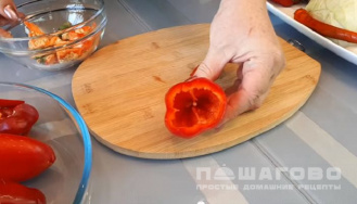 Фото приготовления рецепта: Перец, фаршированный капустой - шаг 1