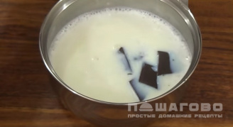 Фото приготовления рецепта: Желе шоколадное из молока и желатина - шаг 3