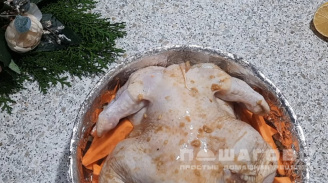 Фото приготовления рецепта: Курица с бататом в духовке - шаг 5