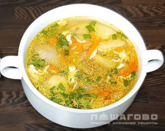 Фото приготовления рецепта: Суп с фрикадельками и фасолью - шаг 6