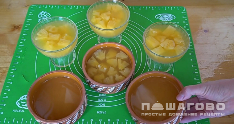 Желе из консервированных ананасов