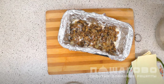 Фото приготовления рецепта: Лазанья с шампиньонами и куриным филе - шаг 5