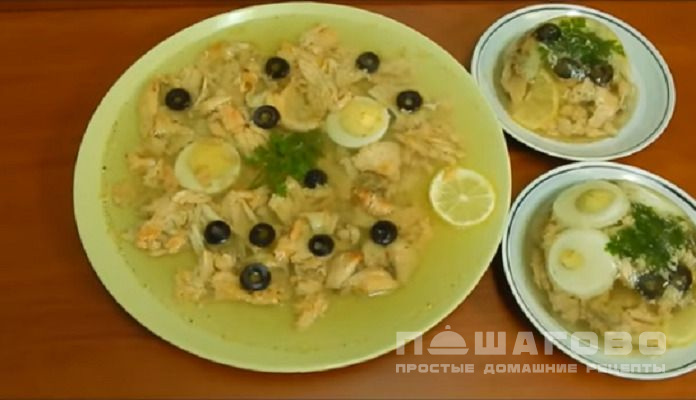 Заливное из красной рыбы
