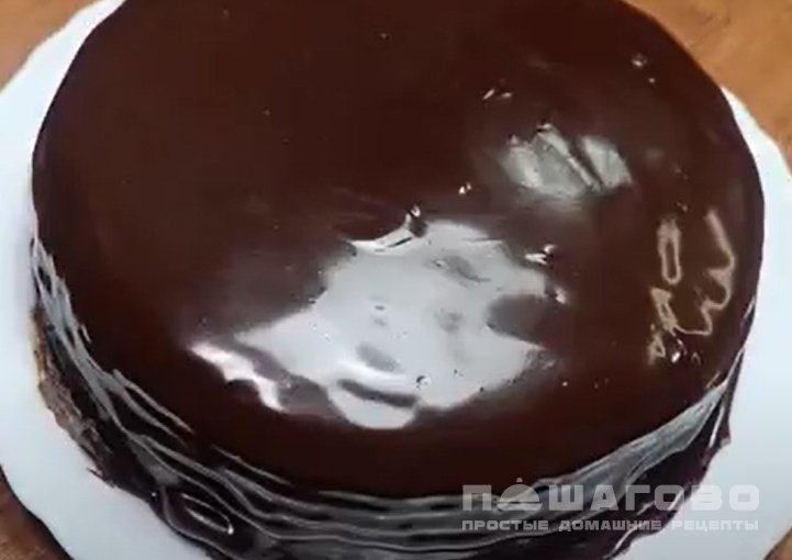 Шоколадный торт с глазурью