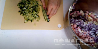 Фото приготовления рецепта: Тарталетки с салатом Оливье - шаг 9