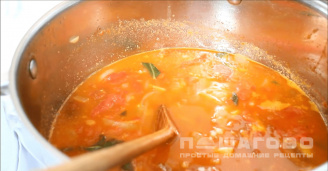 Фото приготовления рецепта: Томатный суп-пюре - шаг 5
