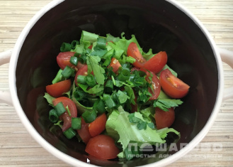 Фото приготовления рецепта: Простой постный салат Цезарь - шаг 4