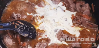 Фото приготовления рецепта: Паштет из куриной печени со сливками - шаг 7