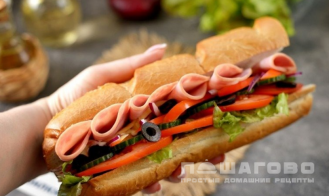 Фото приготовления рецепта: Сэндвич как в Subway - шаг 10