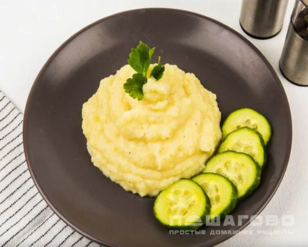 Пюре с яйцом и сыром