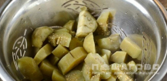 Фото приготовления рецепта: Баклажаны на зиму с майонезом с грибной приправой - шаг 3