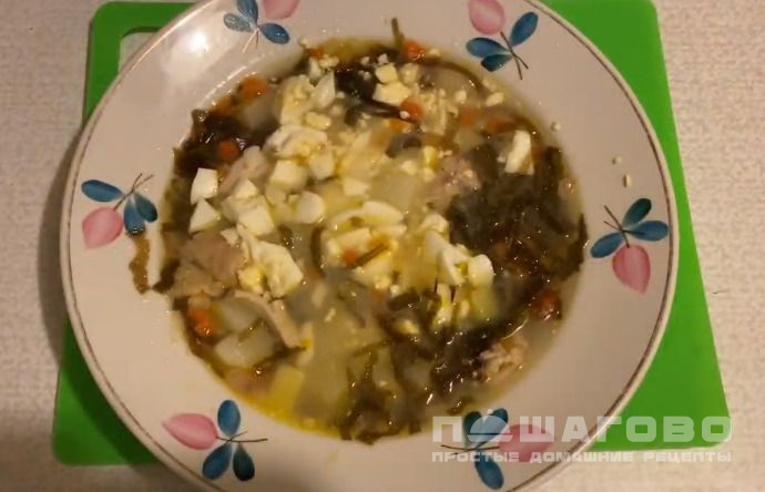 Суп с морской капустой