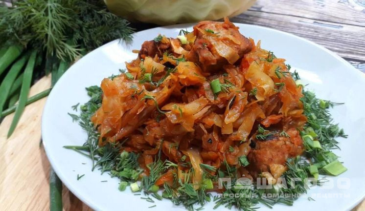 Бигус из свежей капусты с мясом
