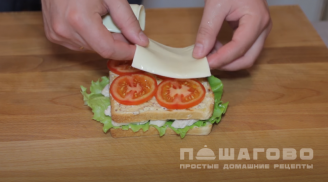Фото приготовления рецепта: Сэндвич с куриной грудкой на работу - шаг 11