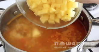 Фото приготовления рецепта: Суп из чечевицы постный - шаг 7