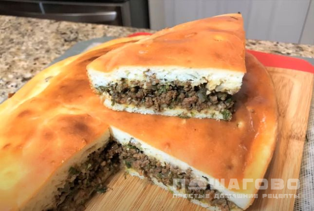 Заливной пирог с фаршем