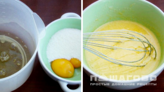 Фото приготовления рецепта: Фисташковый бисквит с малиной - шаг 3