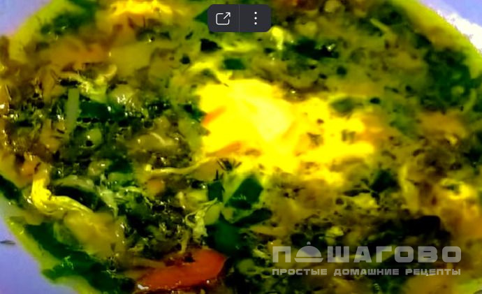 Щи зеленые с щавелем и шпинатом