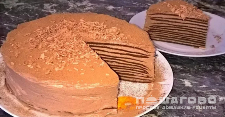 Блинный торт со сгущенкой