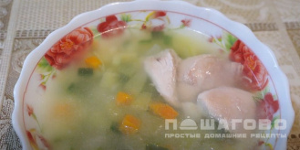 Фото приготовления рецепта: Суп из свежих огурцов - шаг 9