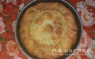 Фото приготовления рецепта: Пирог с требухой - шаг 6