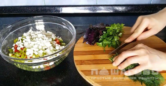 Фото приготовления рецепта: Чобан салат - шаг 6