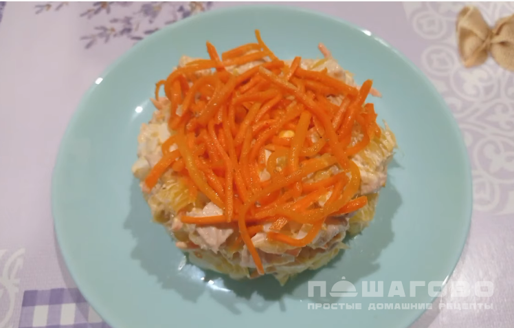 Салат из корейской моркови и апельсина