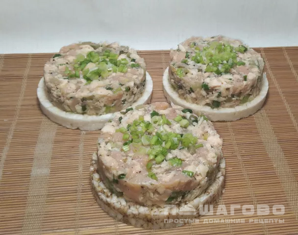 Рийет из семги с хлебцами