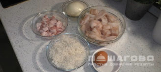 Фото приготовления рецепта: Котлеты ежики рыбные с рисом и подливкой - шаг 1
