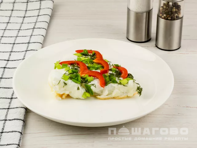 Белковый омлет с болгарским перцем