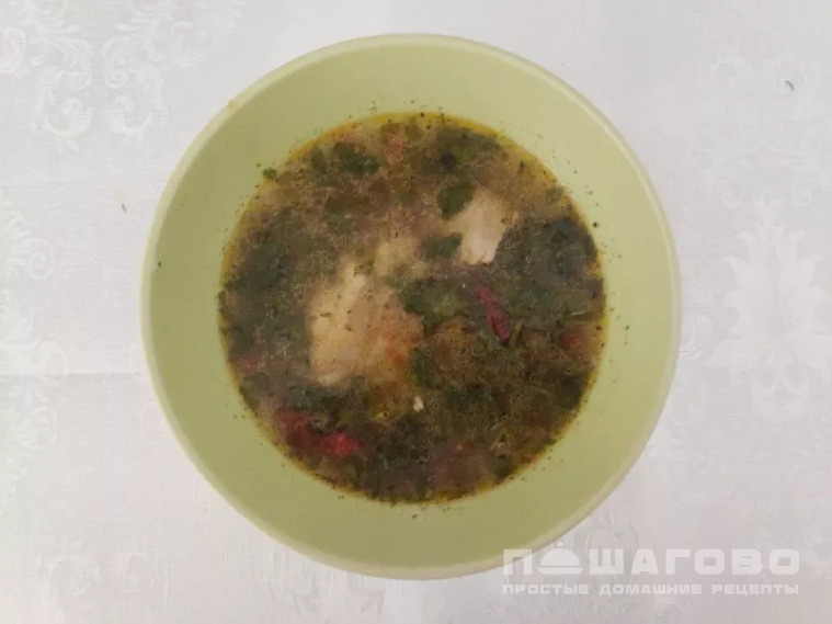 Сытный суп харчо из говядины