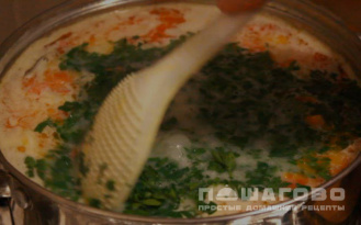 Фото приготовления рецепта: Суп с цветной капустой с сыром плавленным - шаг 4